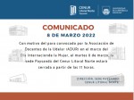8 de marzo cierre sede