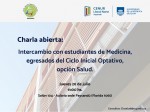 Estudiantes de Medicina egresados del CIO Salud brindan charla abierta.