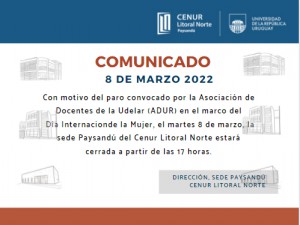 8 de marzo cierre sede