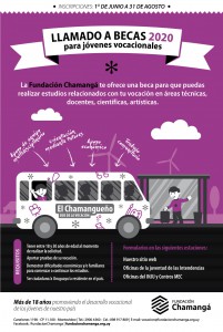 Afiche becas Chamangá 2020