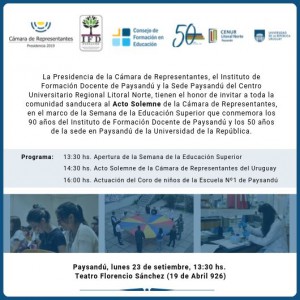 Invitación Acto Solemne Semana Educación Superior