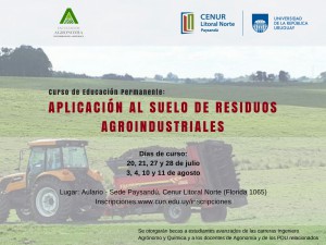 CURSO DE EDUCACIÓN PERMANENTE: APLICACIÓN AL SUELO DE RESIDUOS AGROINDUSTRIALES