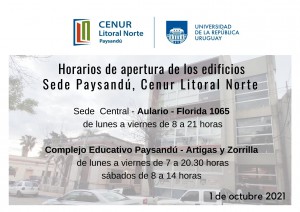 info CUP horarios edificios