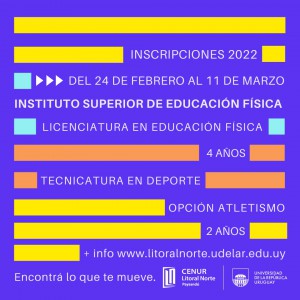 inscripciones isef 2022 paysandú