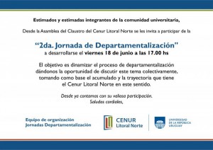 invitacion 2aJornada Departamentalizacion 2021
